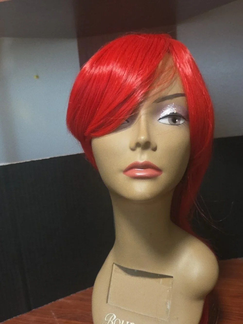 Red Synthetic Wig 20 inches